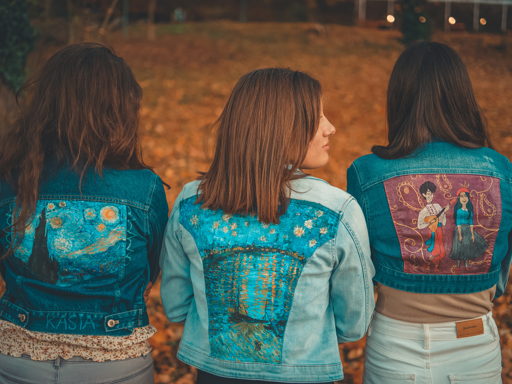 Women Wearing Denim Jacket